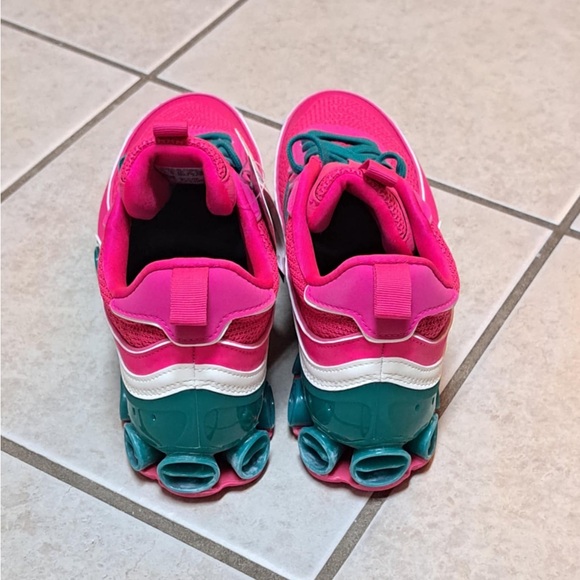 Adidas Originals Microbounce T1 Shoe Size 7.5 Women's Shock Pink Green EF4886 - Picture 11 of 12